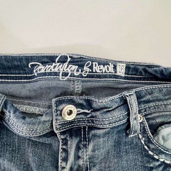 Revolution by Revolt distressed/ripped JEANS~size 16 - Picture 8 of 8